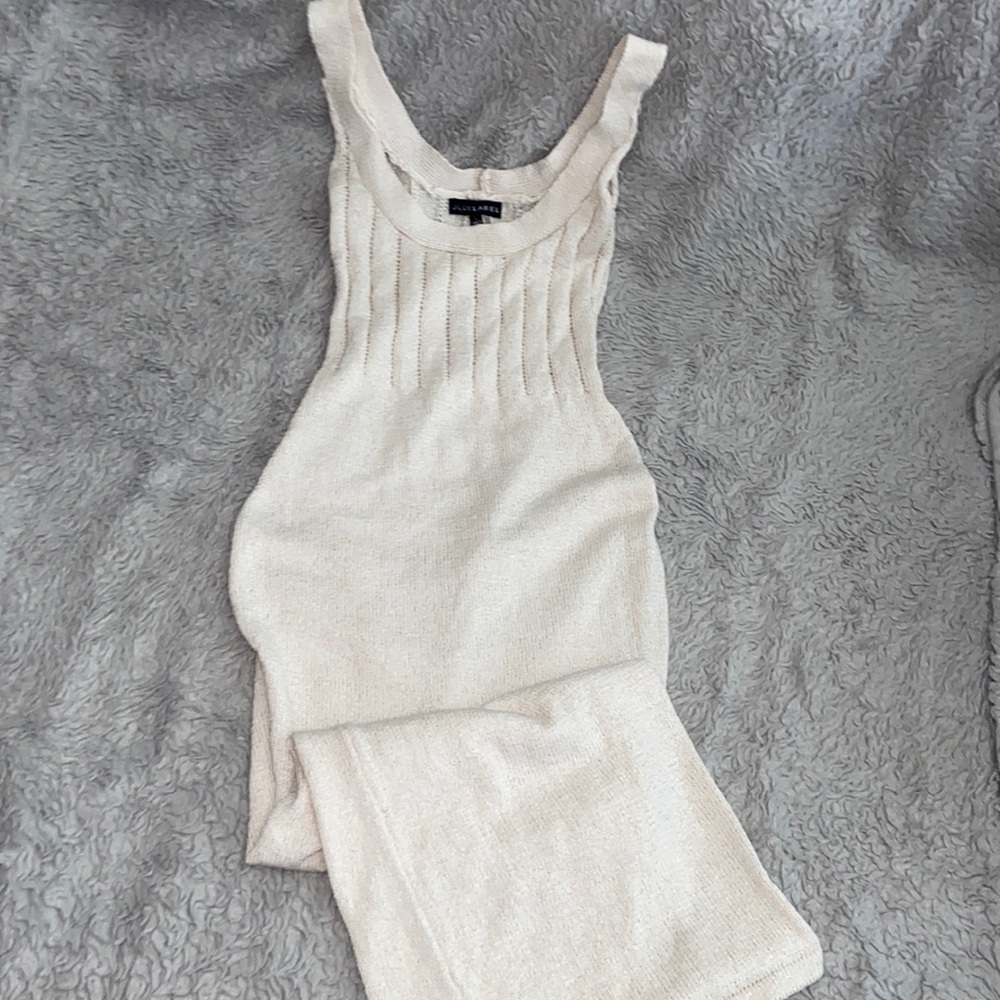 Jluxlabel maxi see through beige summer dress